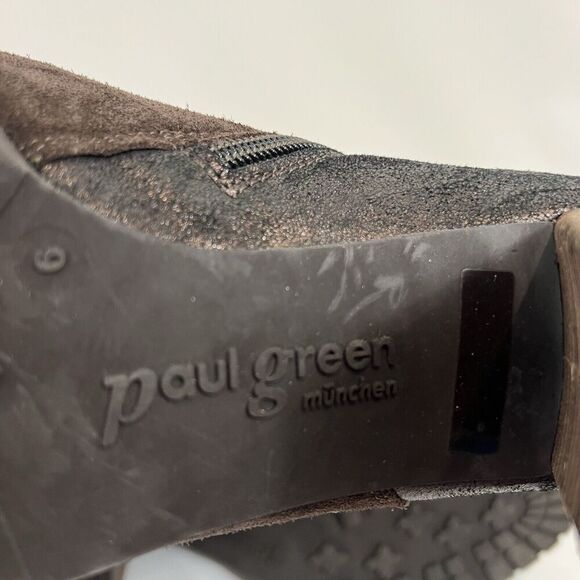 Paul Green Womens Size UK 6 US 8.5 Rockin Brown Suede Leather Zipper Ankle Boot - Picture 7 of 8